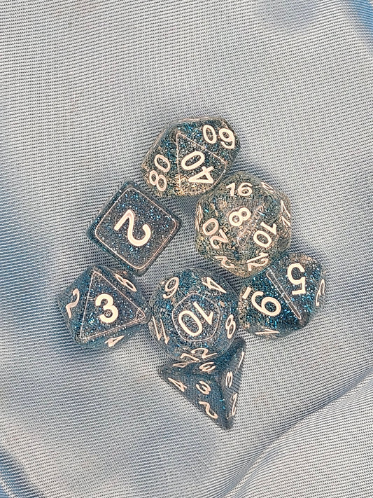 Würfelset Glitzer