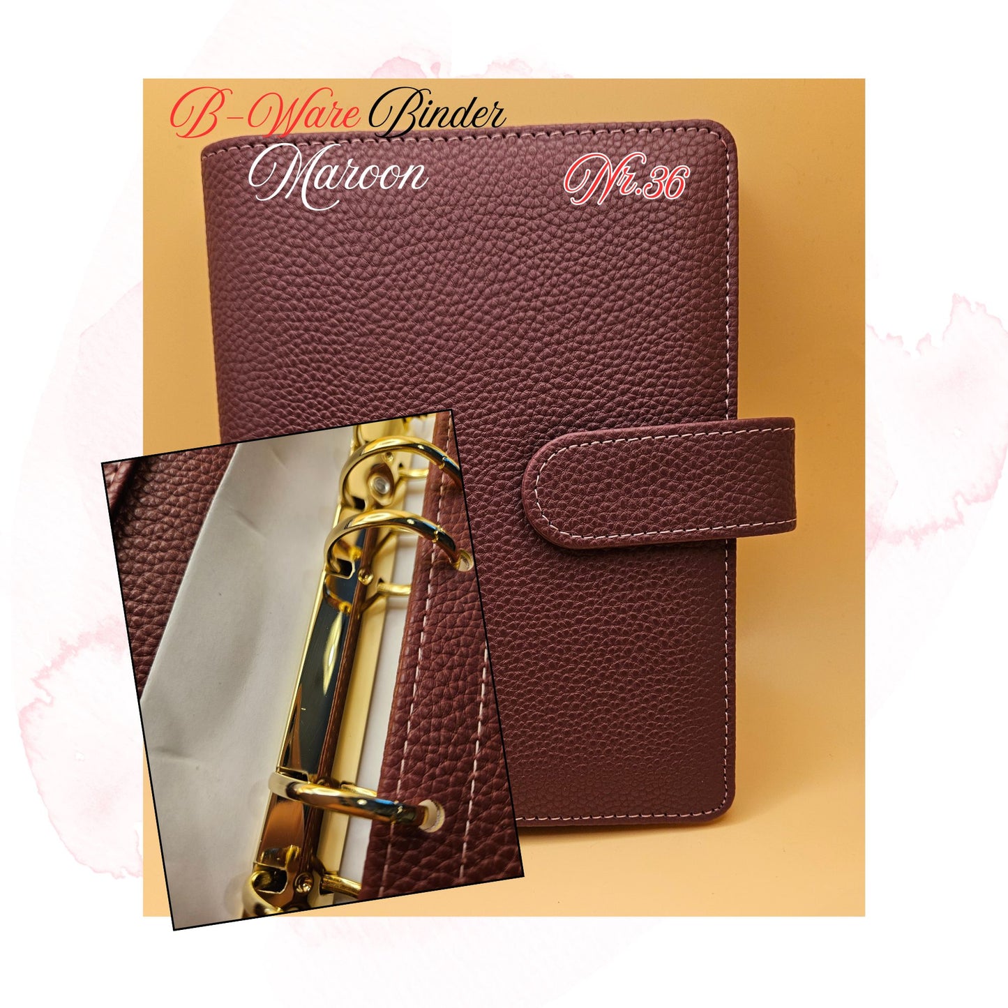 B-Ware Kiesel-Leder Binder A6 Teil 1