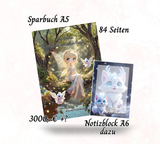 A5 Sparbuch - Die Reiche im Wald der stillen Magie