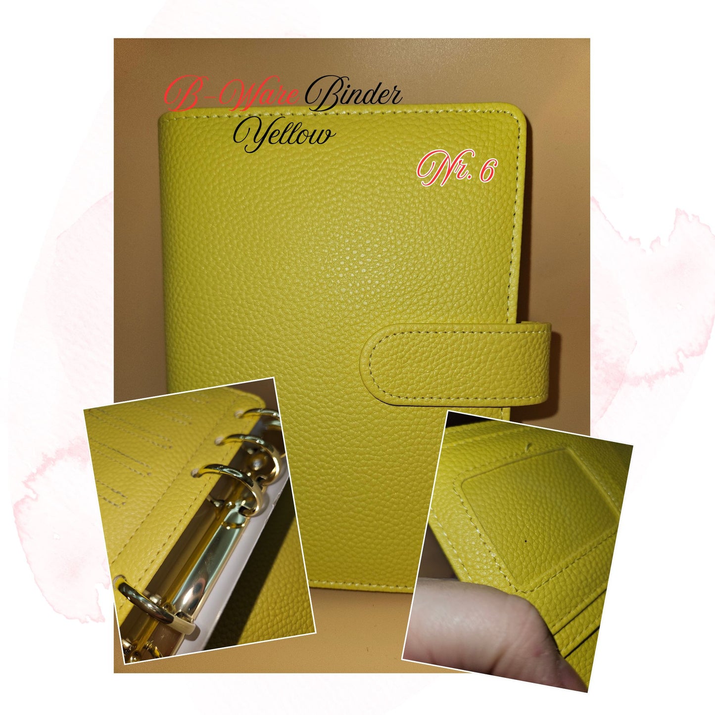 B-Ware Kiesel-Leder Binder A6 Teil 1