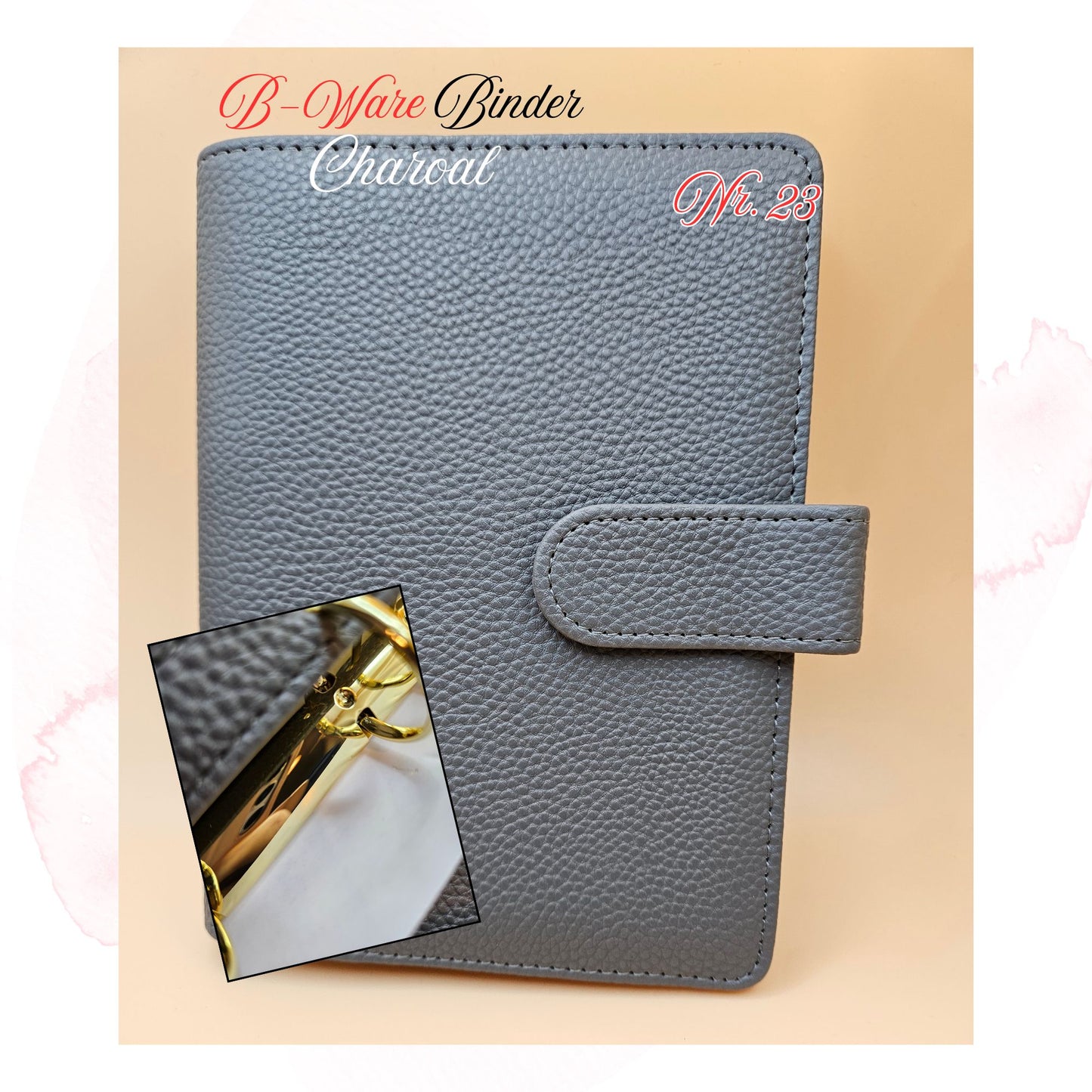 B-Ware Kiesel-Leder Binder A6 Teil 1