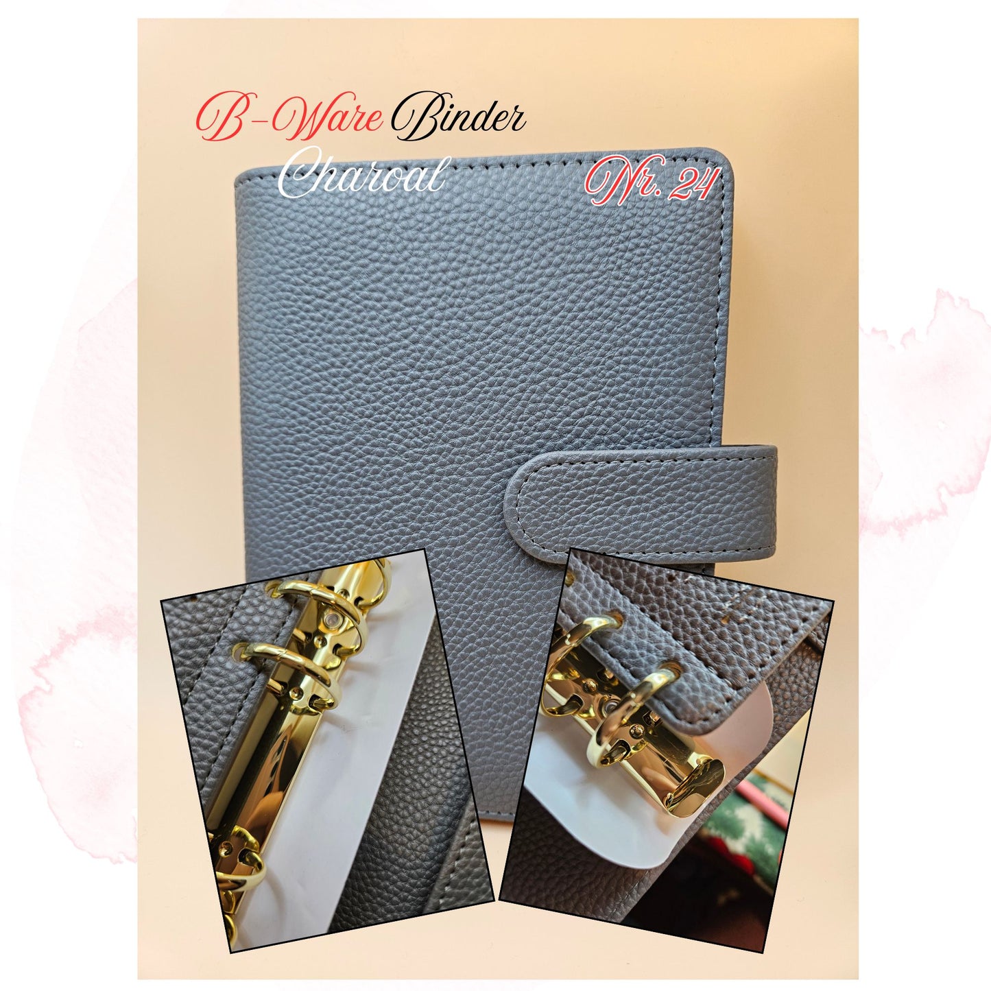 B-Ware Kiesel-Leder Binder A6 Teil 1