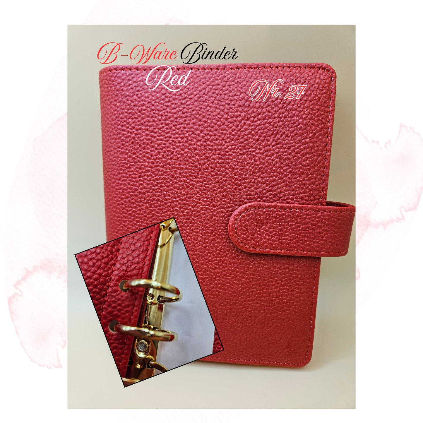 B-Ware Kiesel-Leder Binder A6 Teil 1