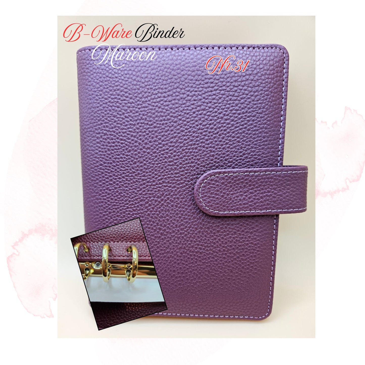 B-Ware Kiesel-Leder Binder A6 Teil 1