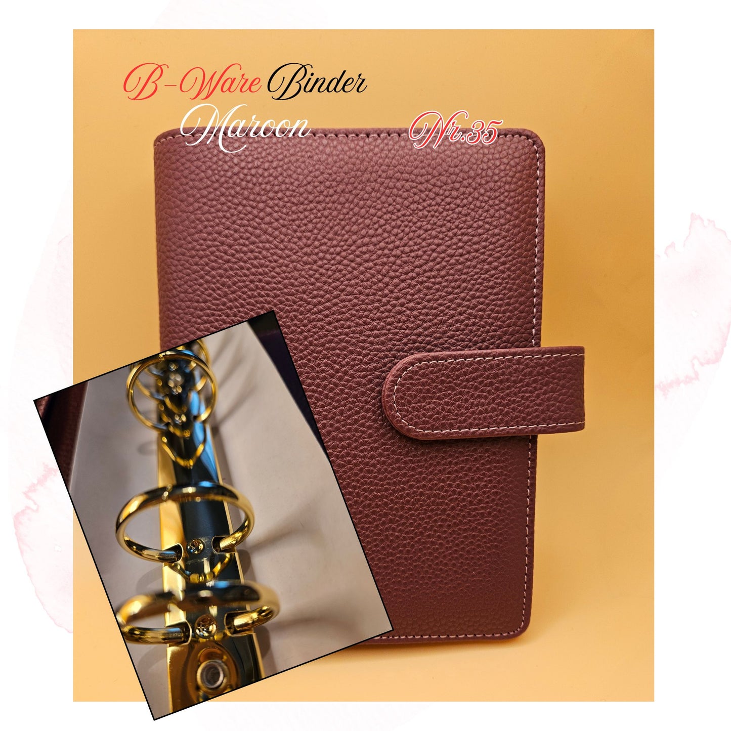 B-Ware Kiesel-Leder Binder A6 Teil 1