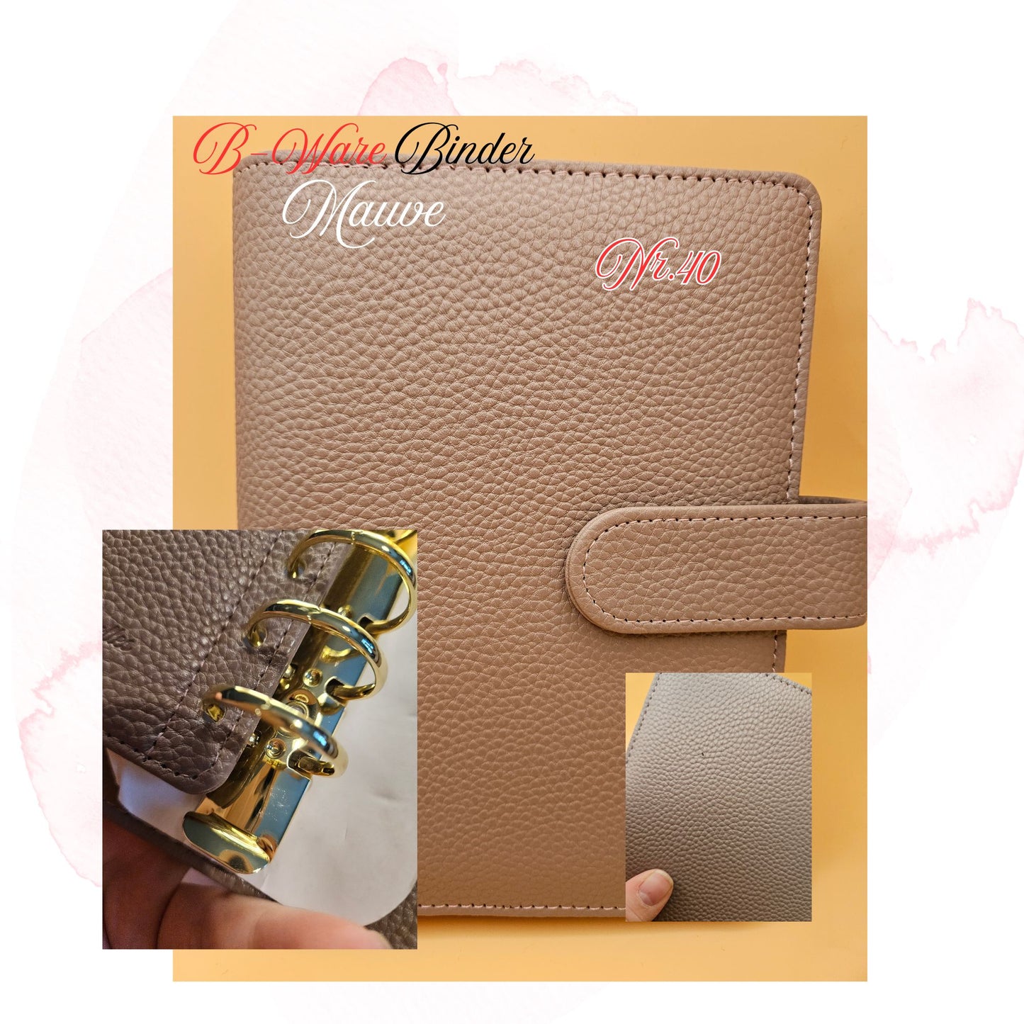 B-Ware Kiesel-Leder Binder A6 Teil 2
