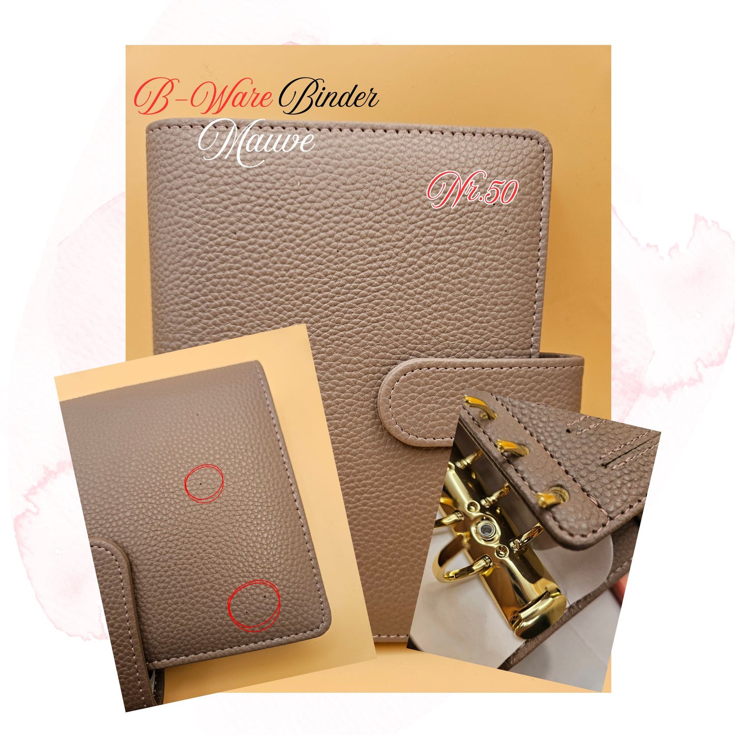 B-Ware Kiesel-Leder Binder A6 Teil 2