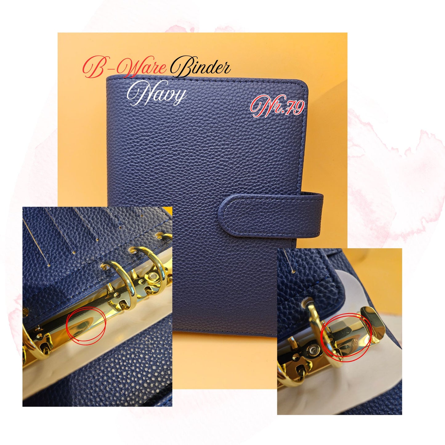 B-Ware Kiesel-Leder Binder A6 Teil 3
