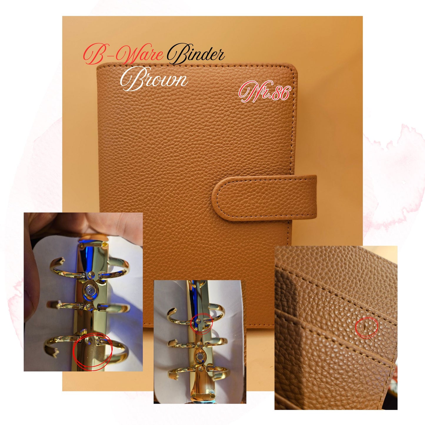 B-Ware Kiesel-Leder Binder A6 Teil 3