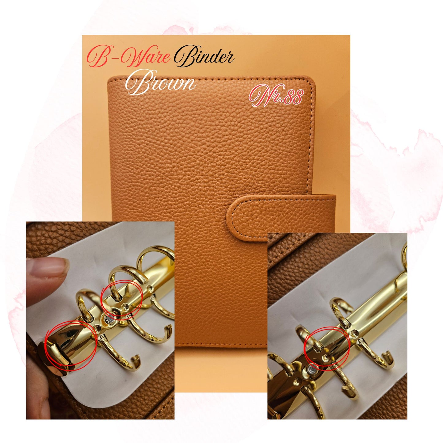 B-Ware Kiesel-Leder Binder A6 Teil 3