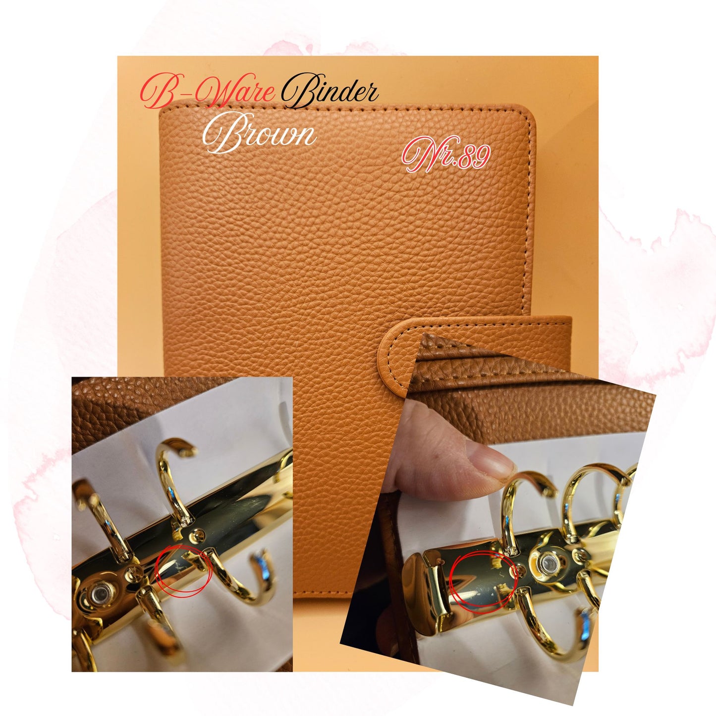 B-Ware Kiesel-Leder Binder A6 Teil 3
