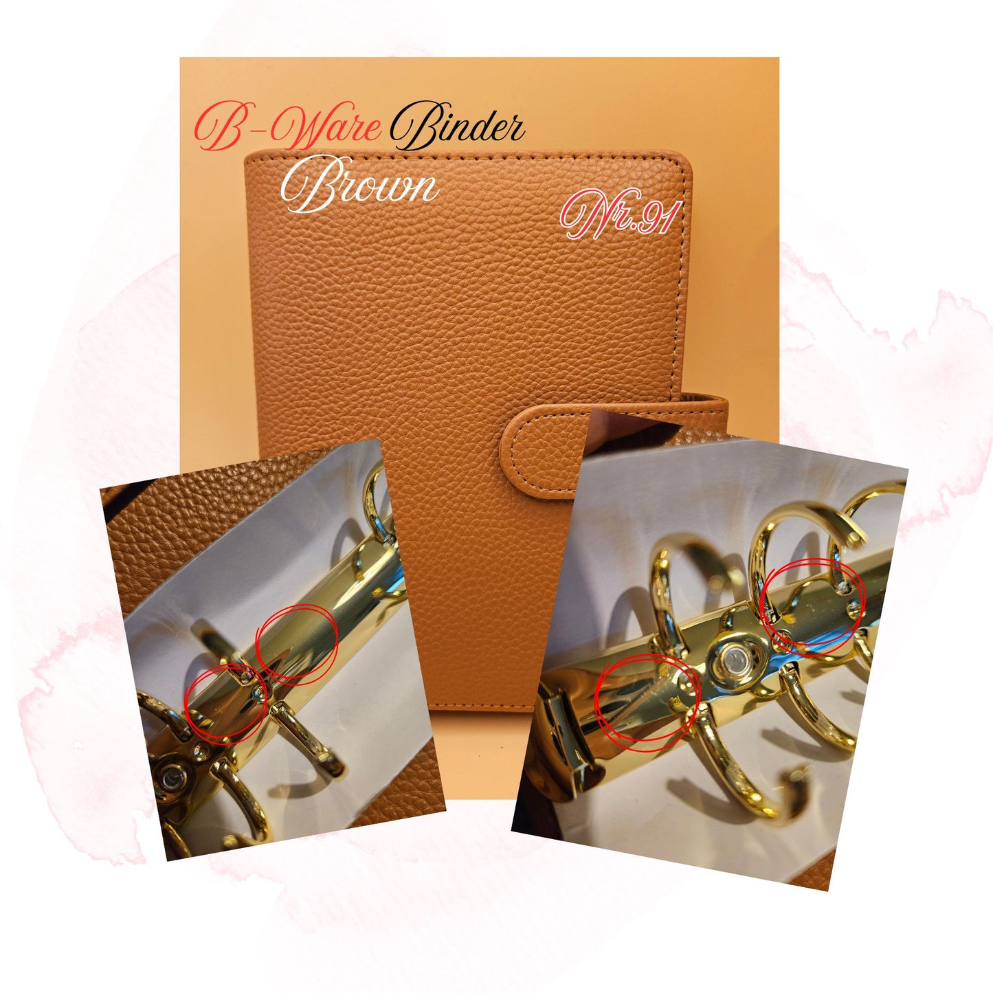B-Ware Kiesel-Leder Binder A6 Teil 3